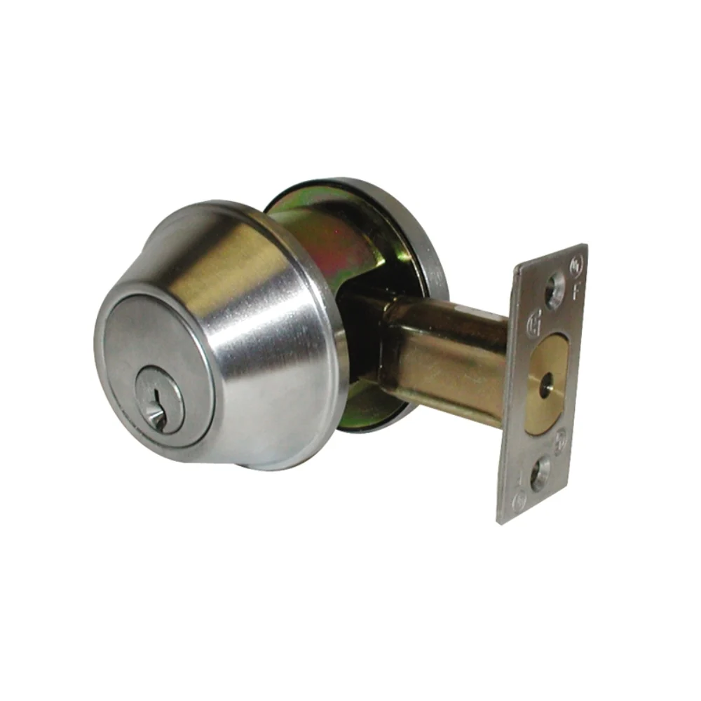General Lock D160 626 6WL C Satin Chrome Grade 2 Single Cylindrical Deadbolt (Schlage C Keyway)