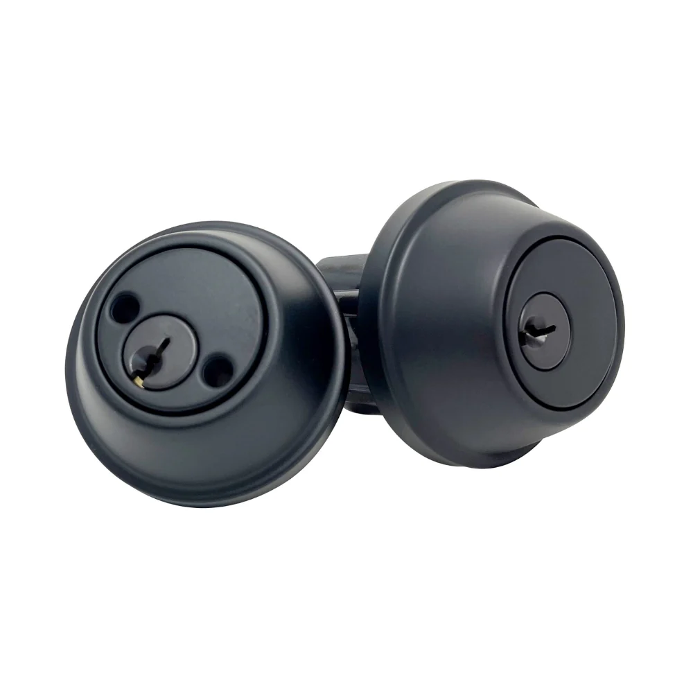 General Lock D162 622 6WL C Flat Black Grade 2 Double Cylindrical Deadbolt (Schlage C Keyway)