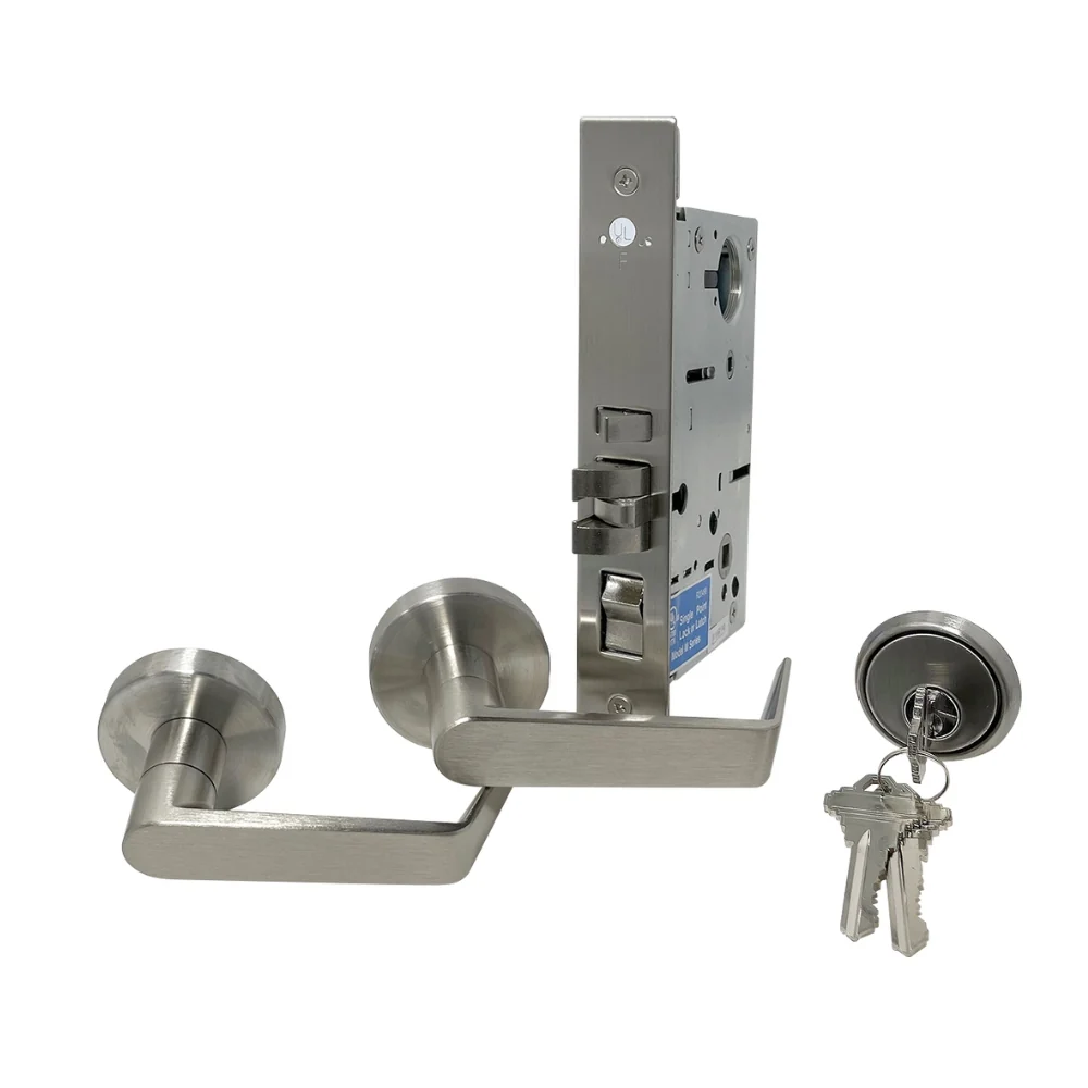 General Lock GM9150 RR 630 C Grade 1 Office Entry Mortise Lock (Rose Trim)