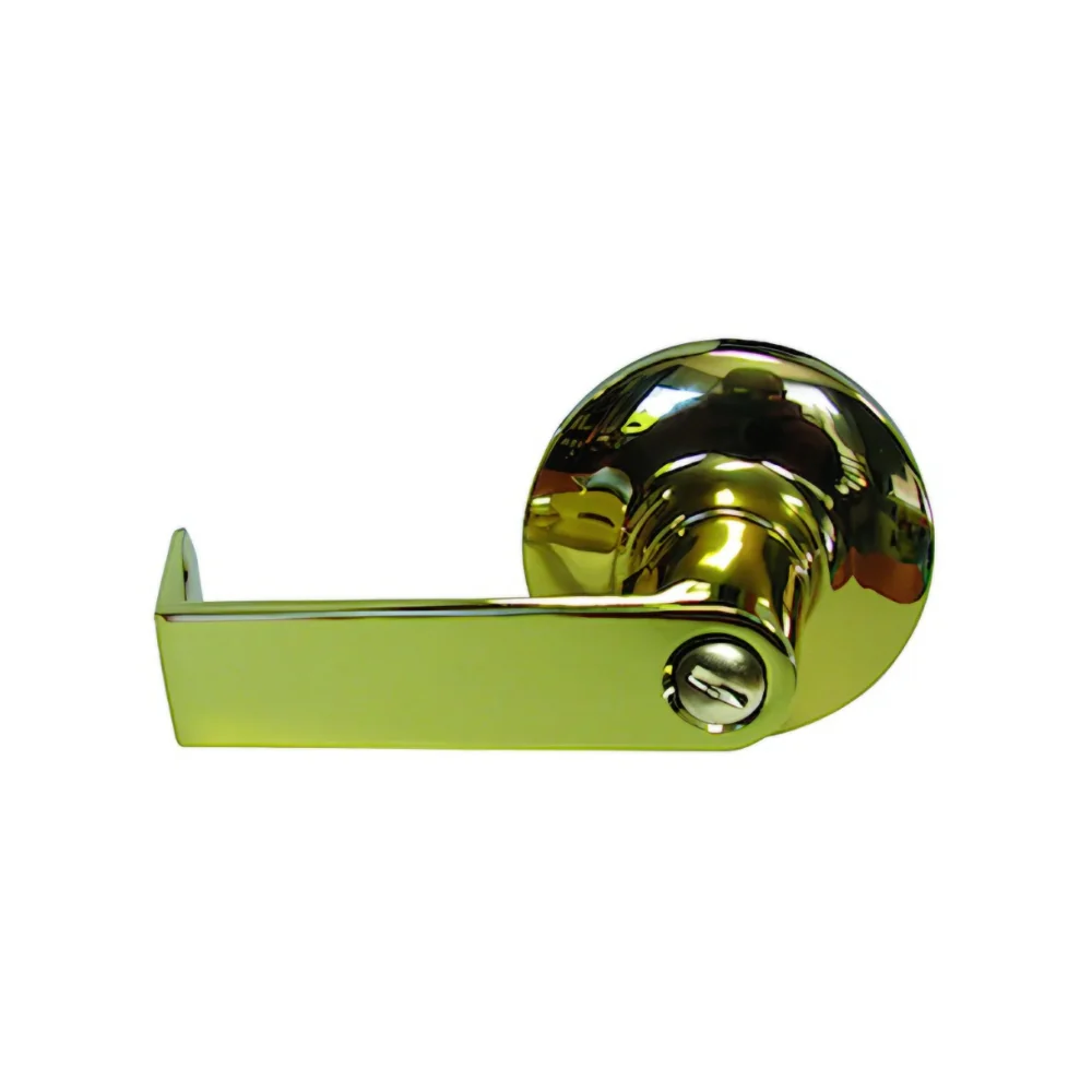 General Lock L140R 605 234 S ANSI Grade 1 Mechanical Privacy R-Lever Lockset (Bright Brass)