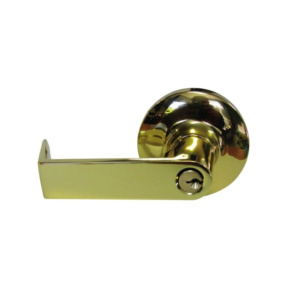 General Lock L153R 605 C 234 S ANSI Grade 1 Mechanical Entrance R-Lever Lockset (Bright Brass)
