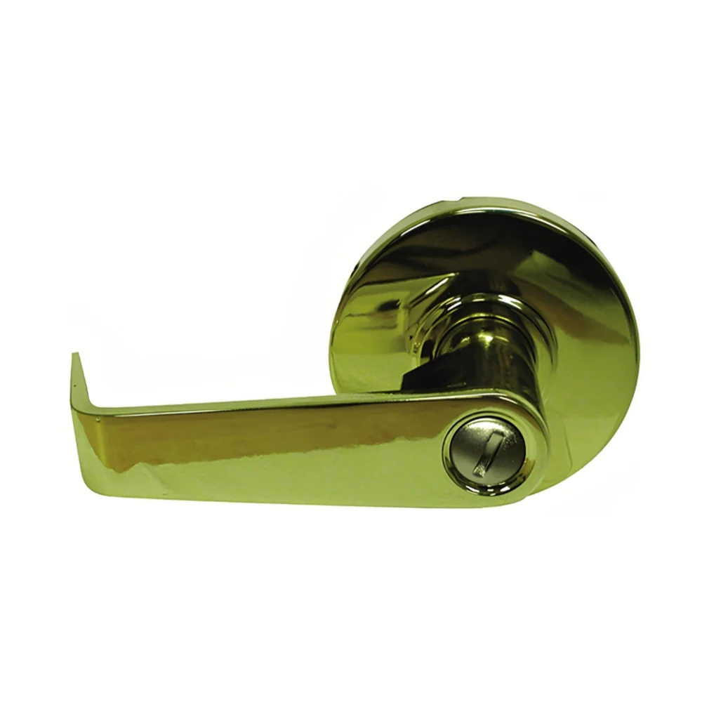 General Lock L240S-605-LL-ANSI Bright Brass Grade 2 Cylindrical Privacy Clutched S-Leverset (Less Latch)