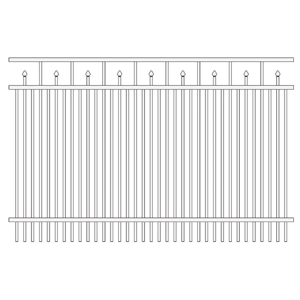 Commercial Fence 4’ H x 6’ W Aluminum Floridian Style - iDeal - Image 14