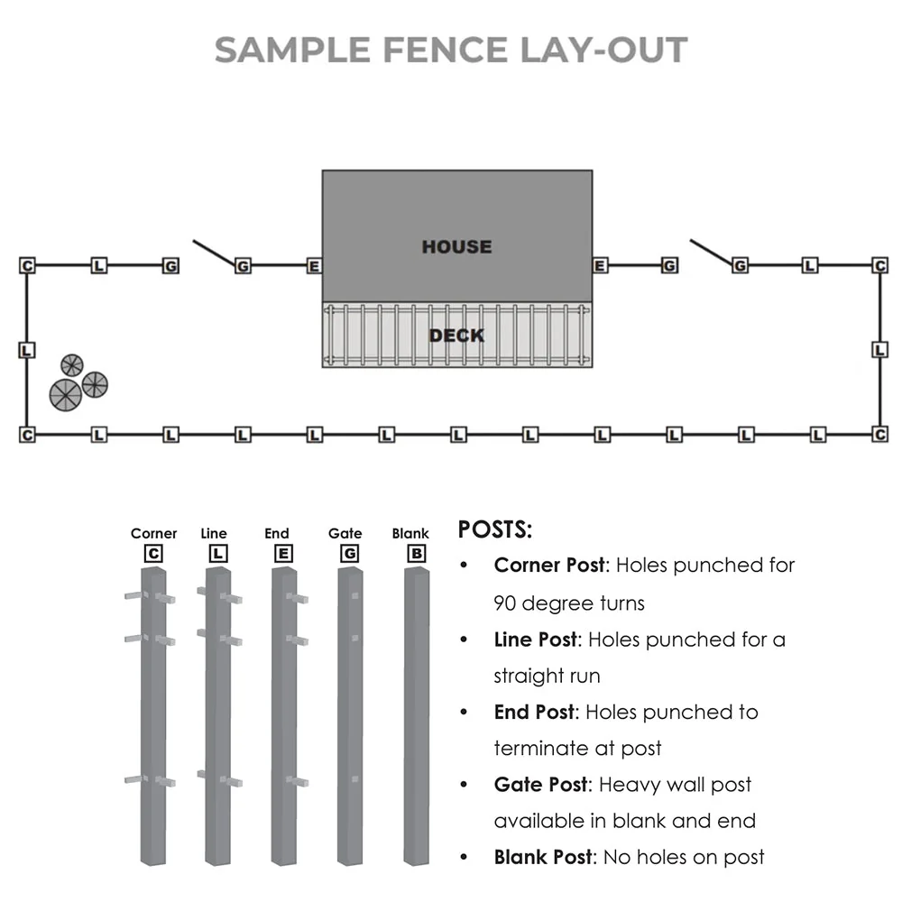 Commercial Fence 5’ H x 6’ W Aluminum Maine Style - iDeal - Image 7