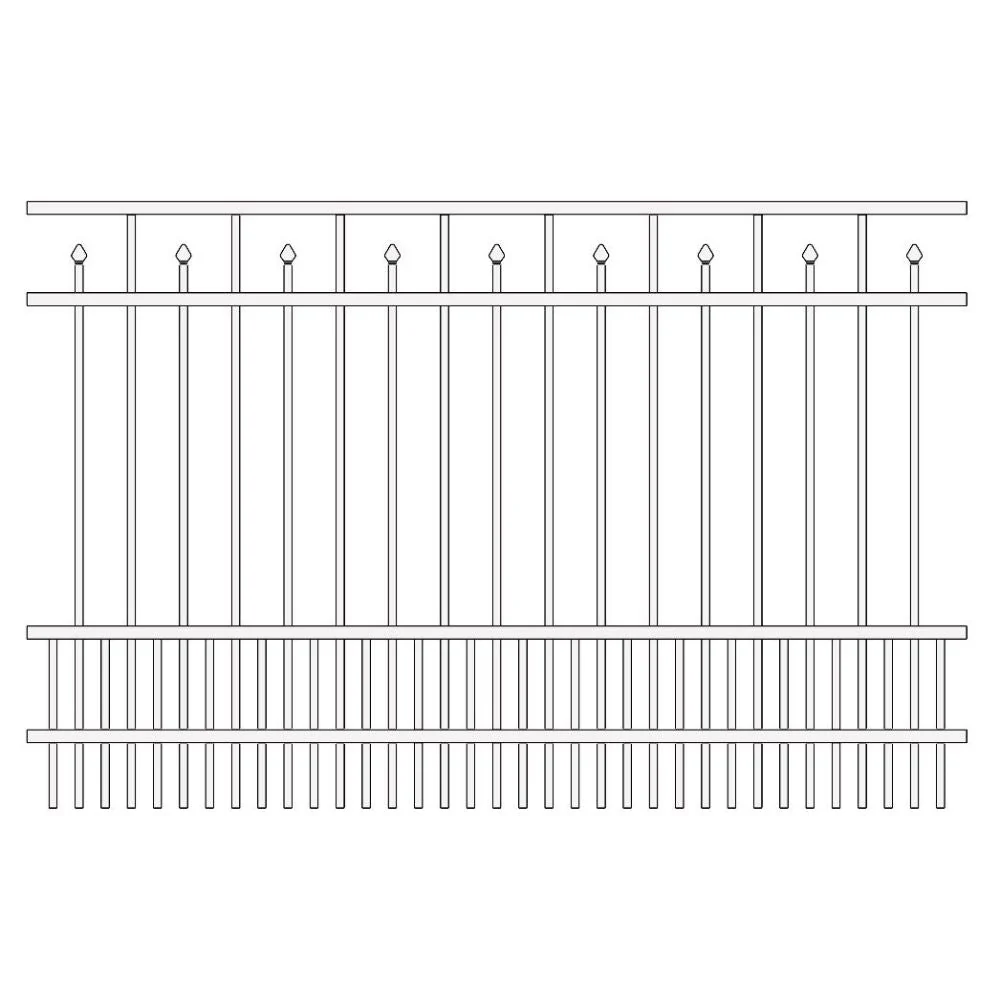 Parkway Fence 4’ H x 6’ W Aluminum Floridian Style - iDeal - Image 13