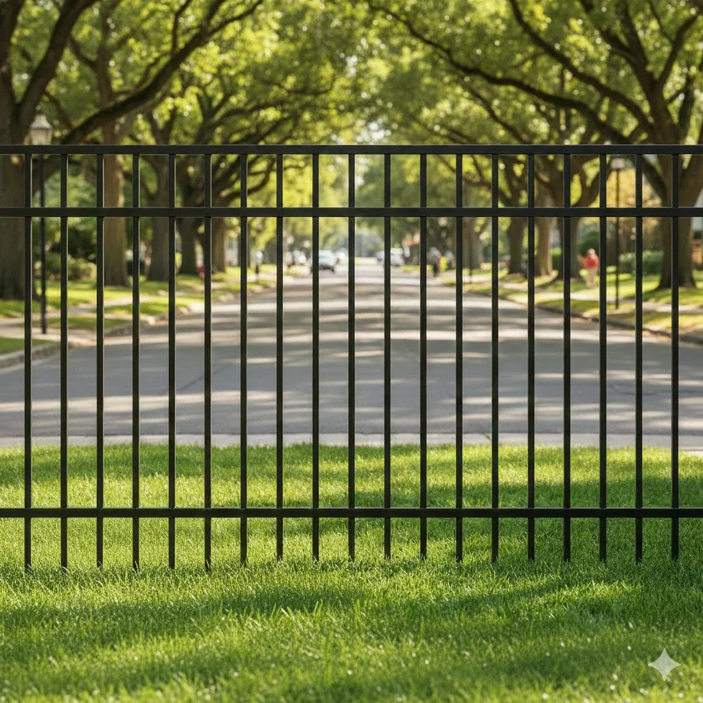 Parkway Fence 5’ H x 6’ W Aluminum Long Islander Style - iDeal