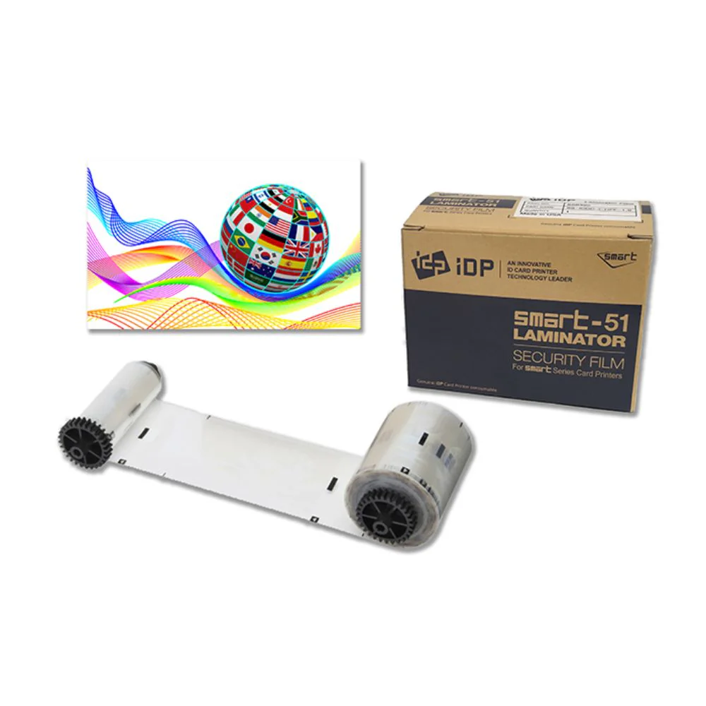 IDP SMART-51L Hologram Patch Type Laminate Film (Globe Flags) | IDP-659392