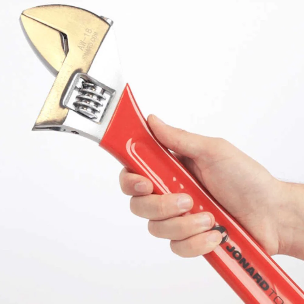 Jonard Tools Adjustable Wrench 15" with Extra Wide Jaws | JON-AW-18 - Image 8