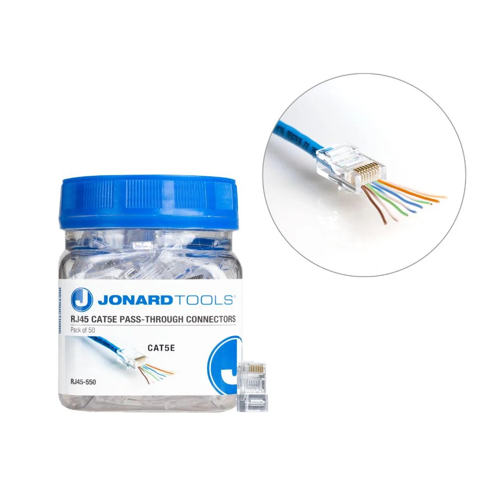 Jonard Tools CAT5e RJ45 Pass-Through Connectors - Image 2
