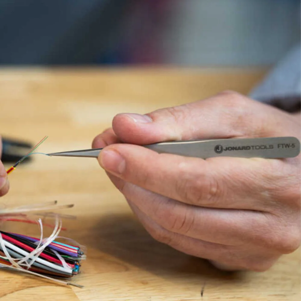 Jonard Tools FTW-5 Fiber Optic Tweezers, 5" | JON-FTW-5 - Image 2