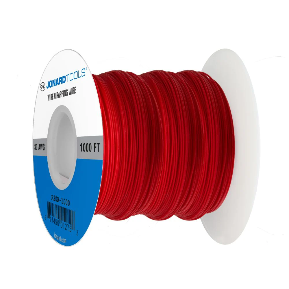 Jonard Tools 30 AWG Kynar® Wire (Red, 1000 ft.) | JON-R30R-1000