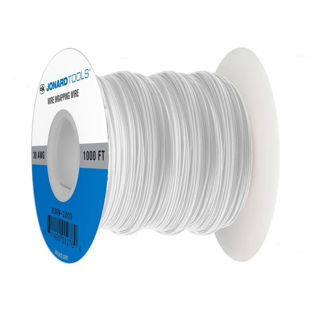 Jonard Tools 30 AWG Kynar® Wire (White, 1000 ft.) | JON-R30W-1000