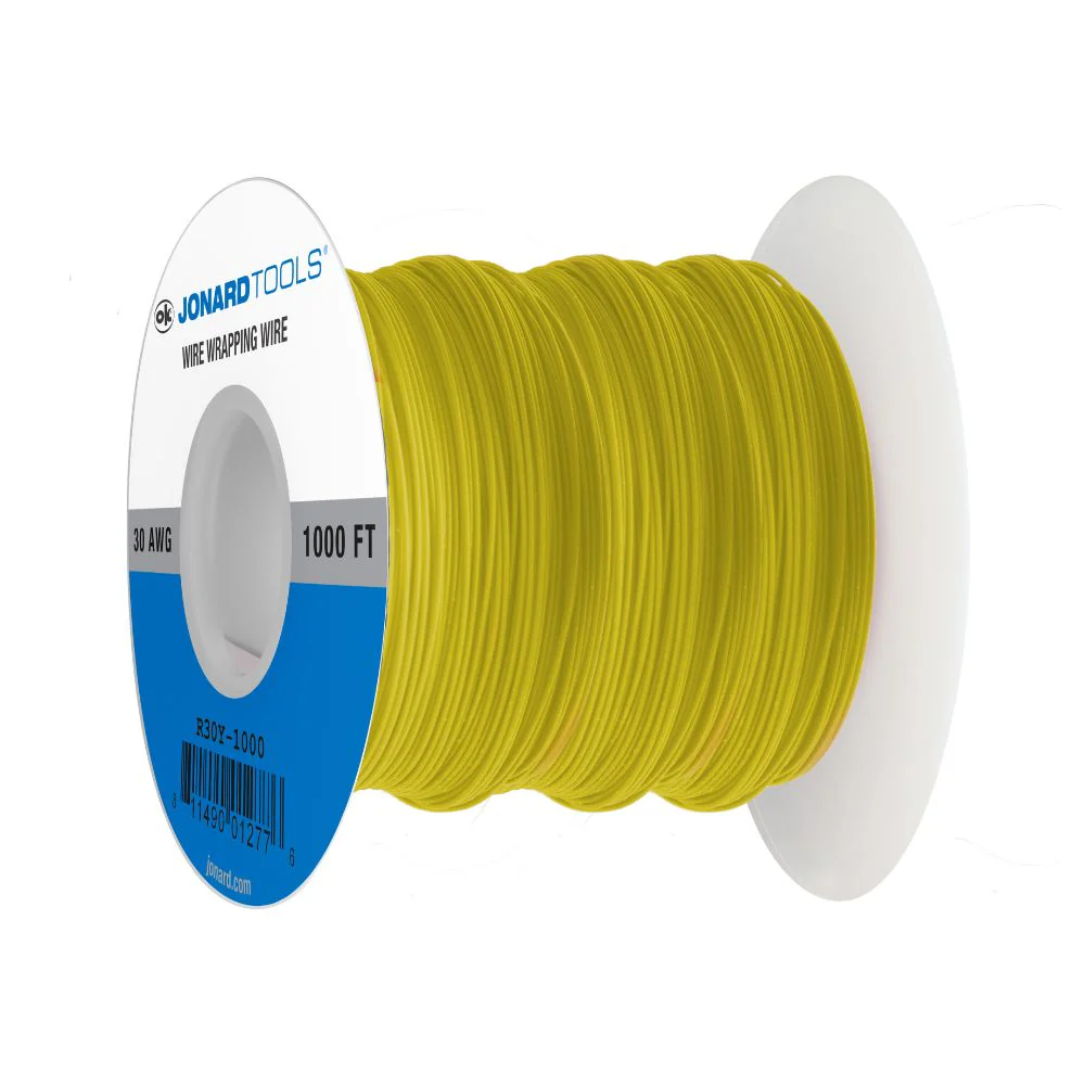 Jonard Tools 30 AWG Kynar® Wire (Yellow, 1000 ft.) | JON-R30Y-1000