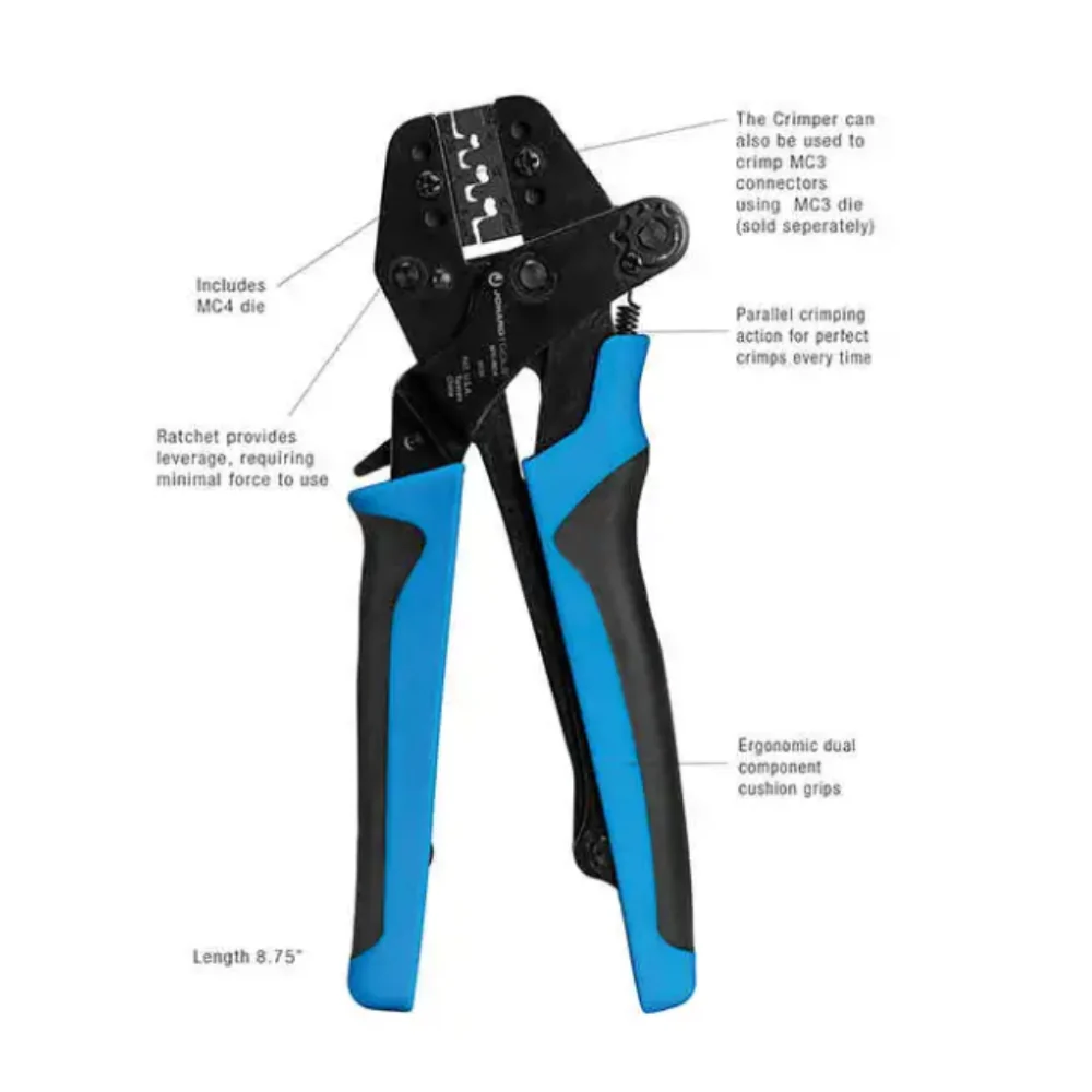 Jonard Tools SPC-MC4L Solar Panel Crimper with Locator and MC4 Die - Image 2