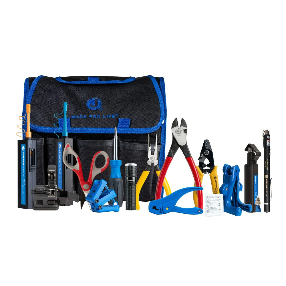 Jonard Tools Fiber Prep Kit with Connector Cleaner, Fiber Cleaver, & Visual Fault Locator+ | JON-TK-151