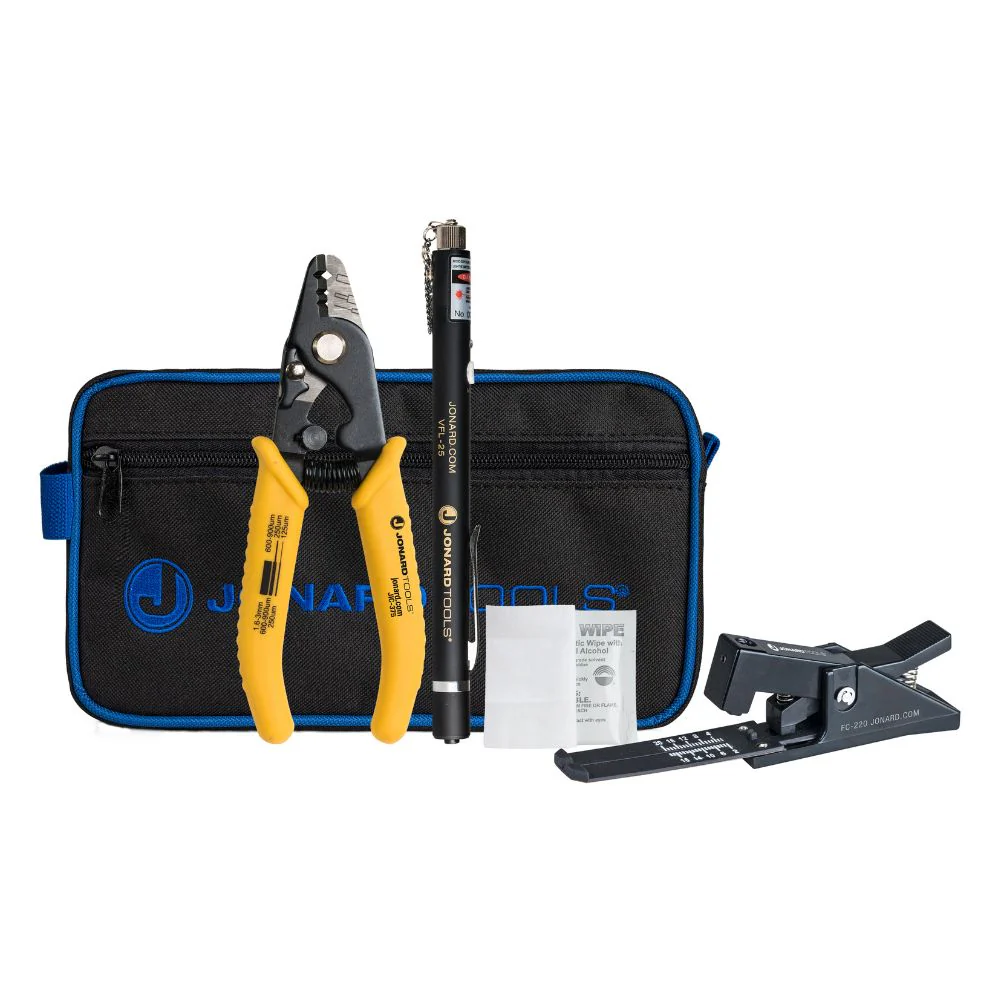 Jonard Tools Fiber Optic Connector Clean and Prep Kit with Cleaver | JON-TK-183