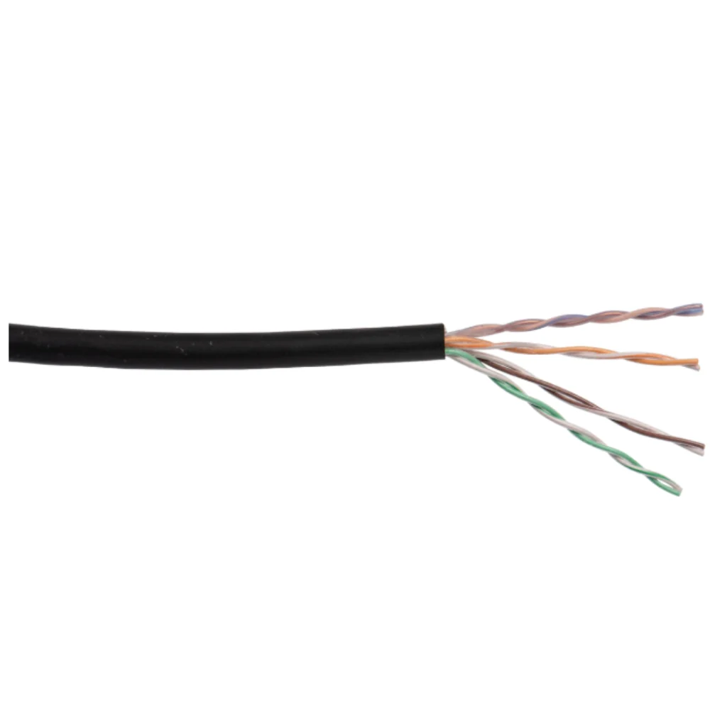 Liberty Cable 24-4P-P-L5SH-BLK 24 AWG 4 Pair Solid, Twisted, Unshielded LAN Cable - Black (1000')