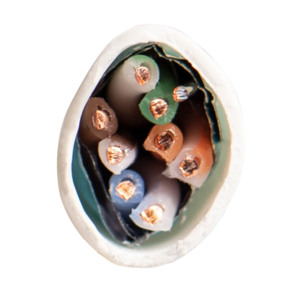 Liberty Cable 24-4P-P-L5SH-WHT 24 AWG 4 Pair Solid, Twisted, Unshielded LAN Cable - White (1000') - Image 2
