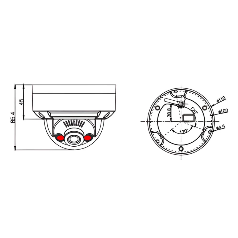 Liberty Camera L3IP8DS4 8MP 4mm IP Dome Camera - Image 2