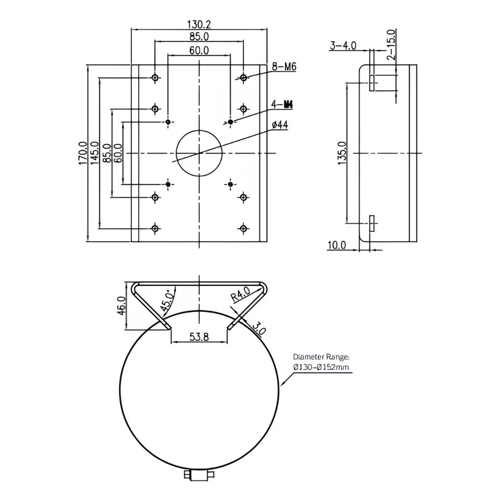 Liberty L3POLEMT2 L3 Series Pole Mount for Selected Models - Image 2