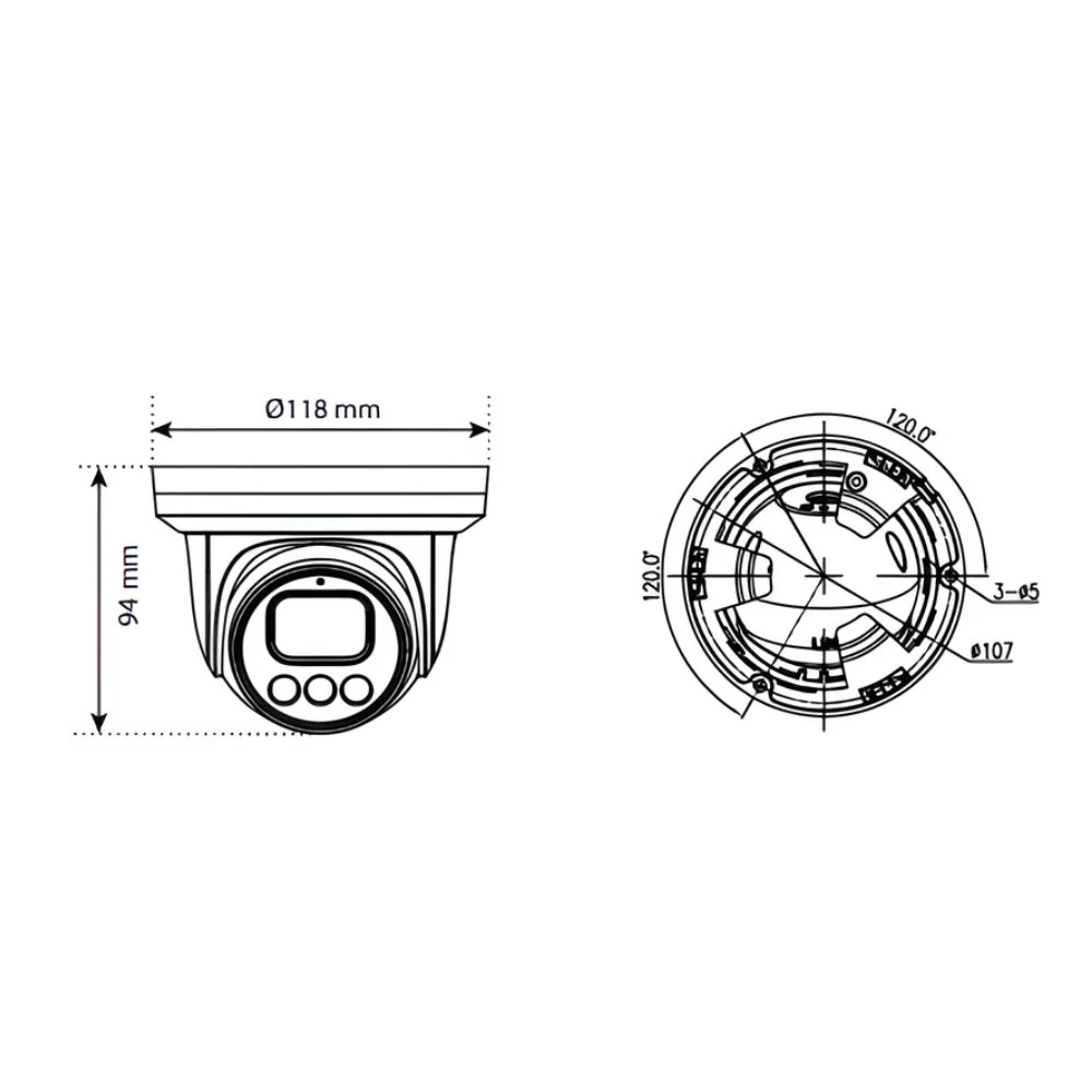 Liberty Camera LA5TFC100 5MP Full Color Turret Camera - Image 2