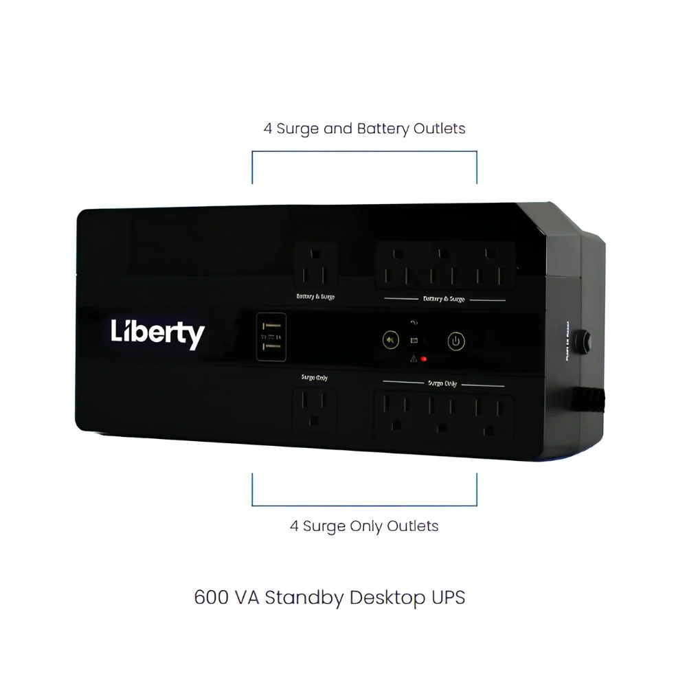 Liberty Camera LUS-SB600D Power Supply 600 VA Standby UPS - Image 2