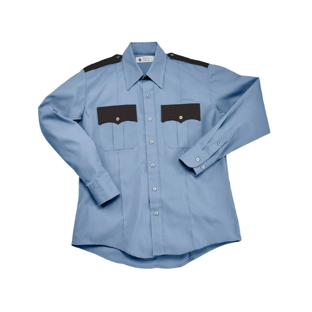 Liberty Uniform L/S Male's Police Shirt (Two-Tone Blue) | LIB-746MPB