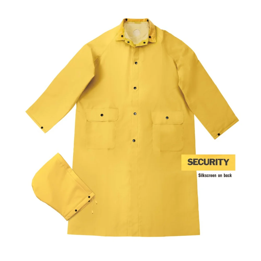 Liberty Uniform Raincoat, PVC, with Security On the Back (Yellow) | LIB-580MYE