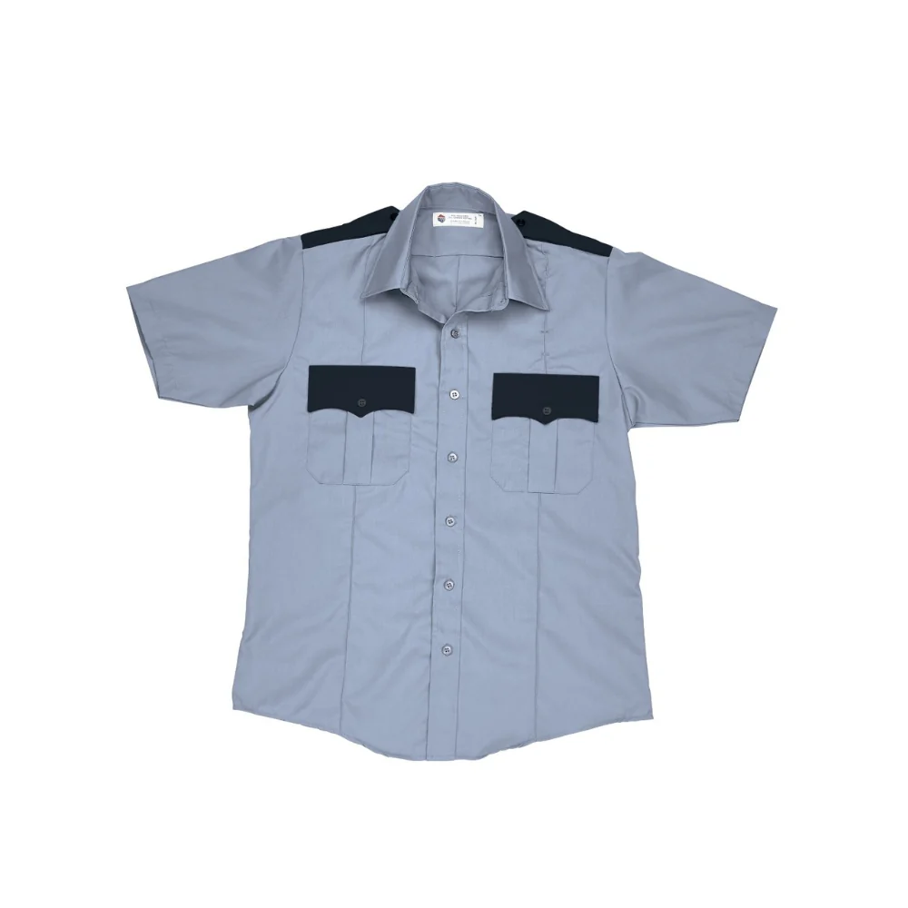Liberty Uniform S/S, Male's Police Shirt (Two-Tone Blue) | LIB-747MPB