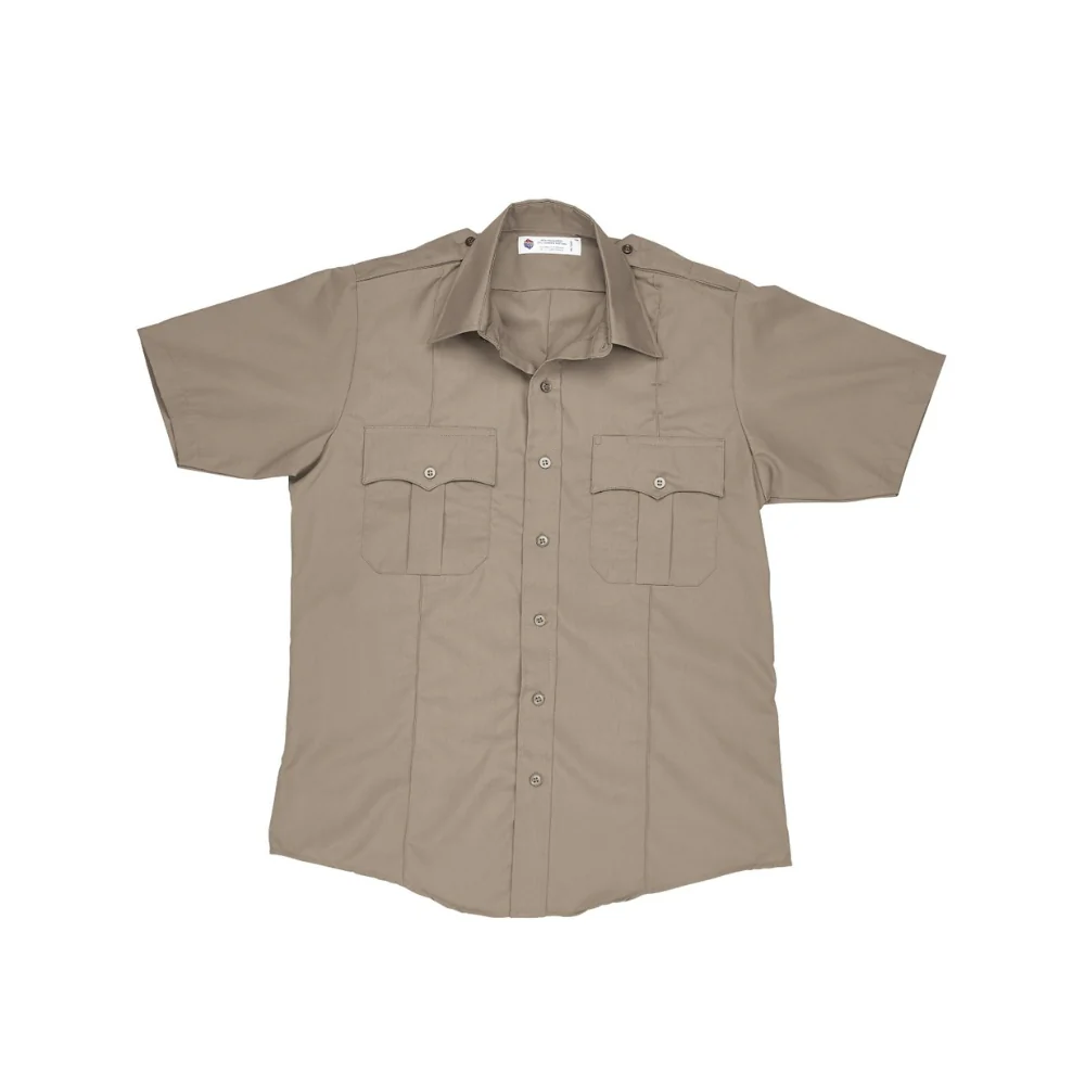 Liberty Uniform S/S police shirt, 100% polyester (Silver Tan) | LIB-771MTN