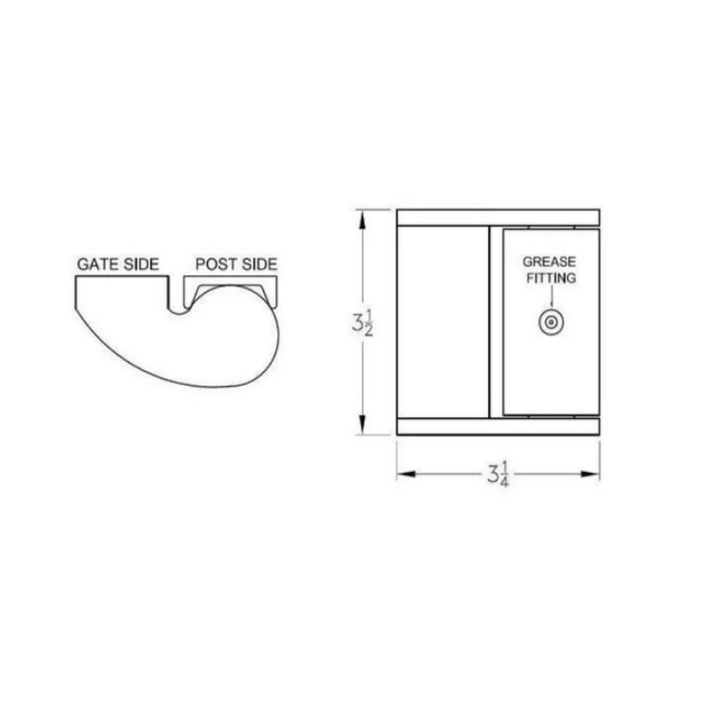 LiftMaster Temperproof Standard Duty Roller Cage Bearing Hinge - Sold in Pairs | LIF-2060P - Image 2