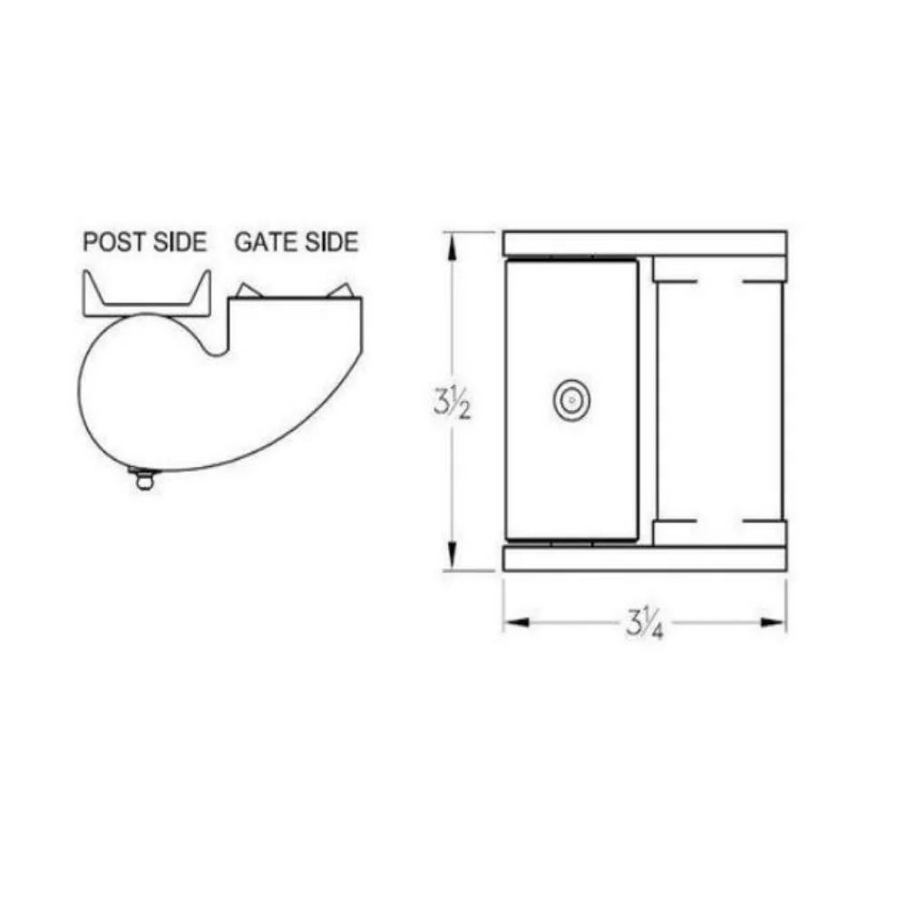 LiftMaster Temperproof Standard Duty Roller Cage Bearing Hinge - Sold in Pairs | LIF-2064P - Image 2