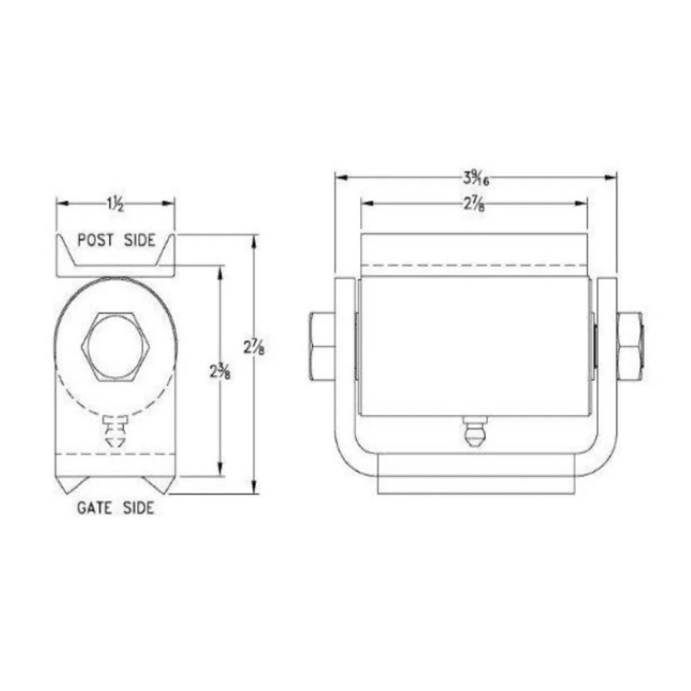 LiftMaster Duty Roller Cage Bearing Hinge (Sold in pair) | LIF-2110Z - Image 2