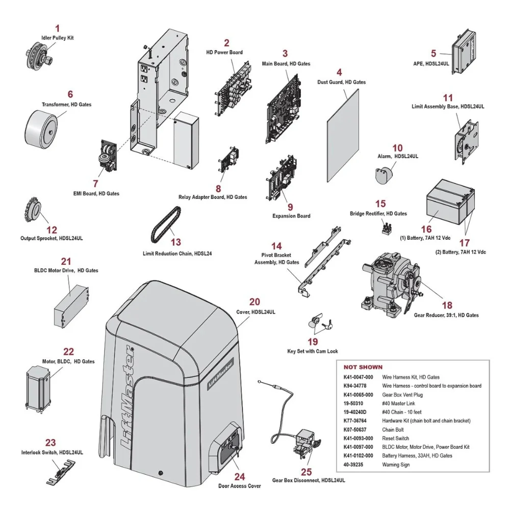 LiftMaster HDSL24UL 24VDC Heavy-Duty Variable Speed Slide Gate Operator - Image 6