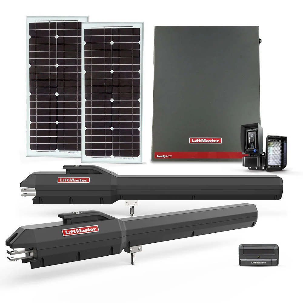 LiftMaster Upgraded Dual Swing Gate Opener Solar Kit | LIF-LA500XL40W-DUAL