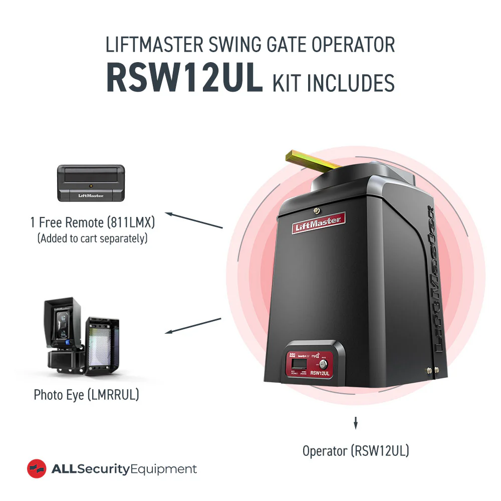 LiftMaster RSW12UL 12VDC Residential Light Commercial Swing Gate Operator - Image 2