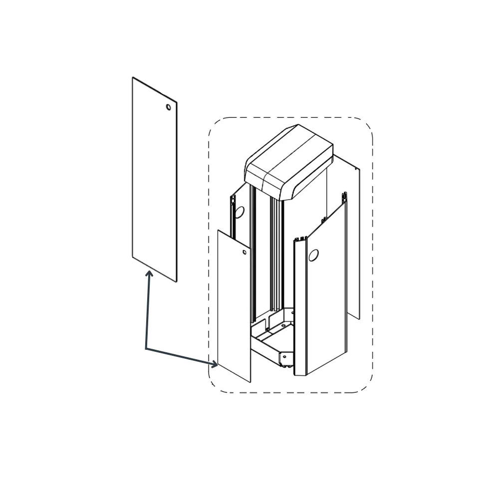 Magnetic Autocontrol Short Housing Front Door (Dark Grey) | MAG-TVN01