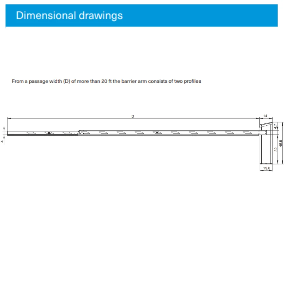 Magnetic Autocontrol Access XXL Left-Hand Barrier Gate with 33' MicroBoom XL - Image 3