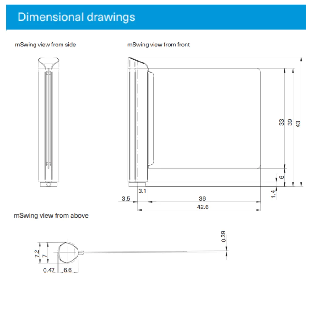 Magnetic Autocontrol mSwing Pedestrian Gate for Glass Panel | MAG-FMSW_MG - Image 2