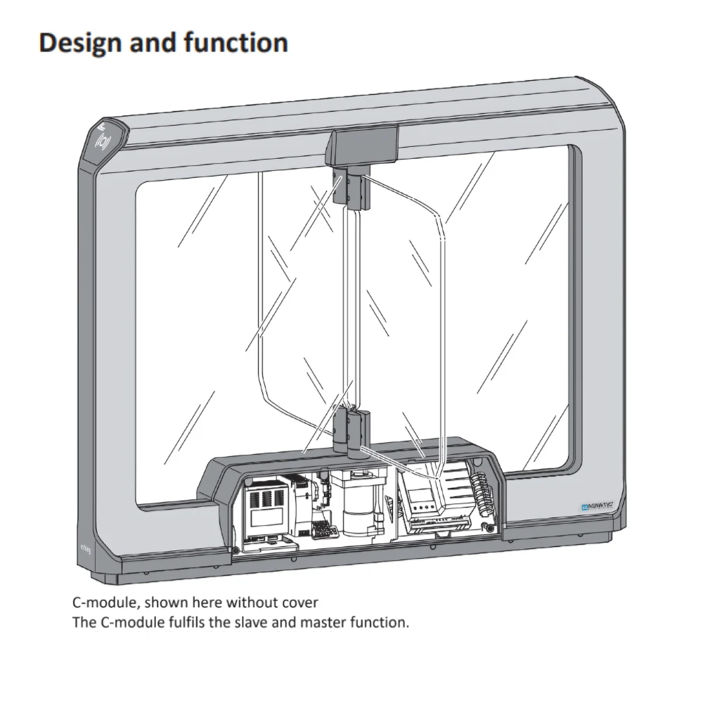 Magnetic Autocontrol mWing Center C Pedestrian Gate (Standard Width) | MAG-FMWCS_ML - Image 4