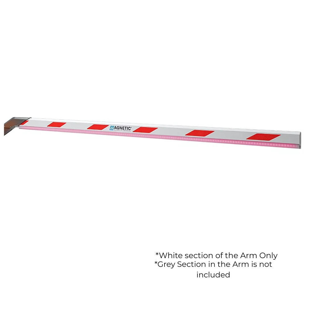 Magnetic Autocontrol 12' LED VarioBoom Barrier Arm without Grey Section | MAG-SBV_LC012