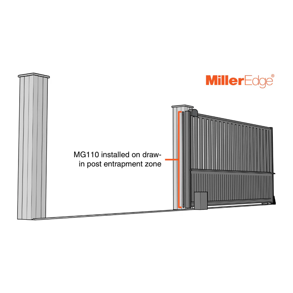 Miller Edge Slide Gate Sensing Edge Monitored 4' with Mounting Channel | MLE-MG110-K10-2E-04-T2 - Image 3