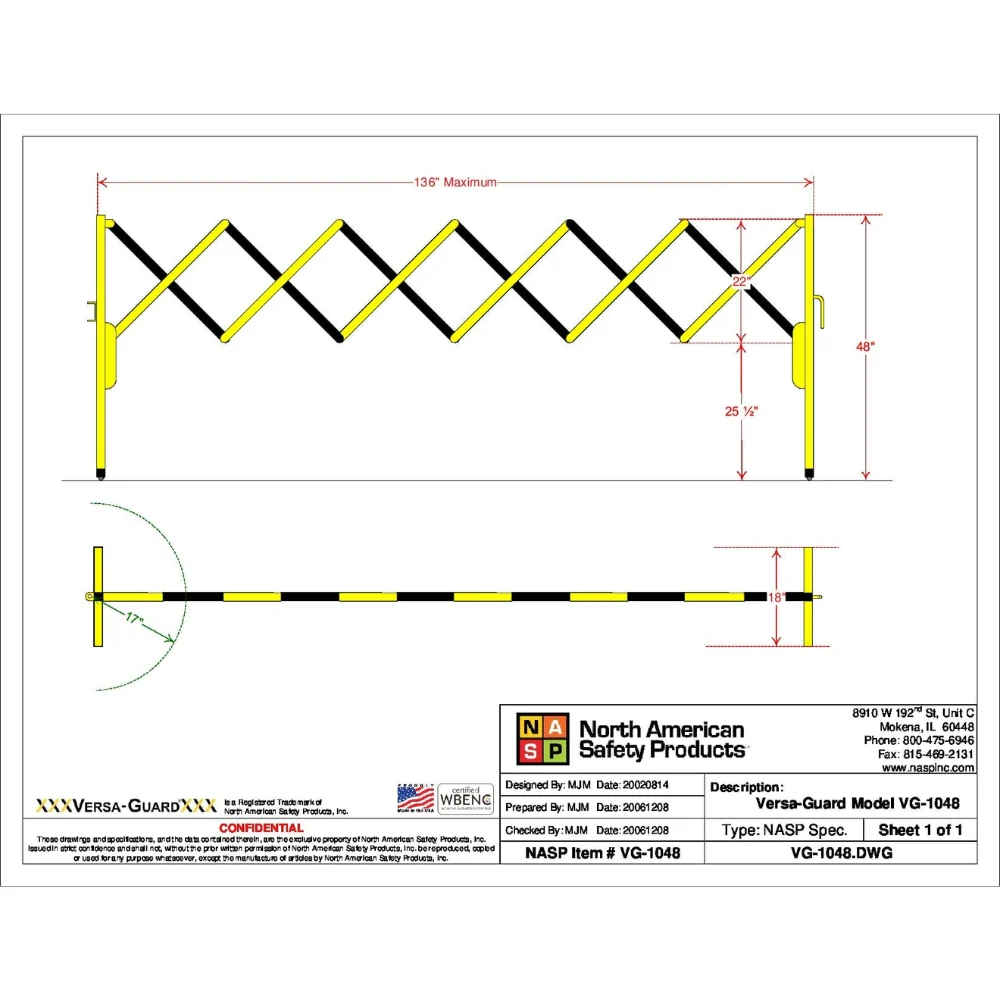 NASP Versa-Guard VG1048 Portable Expandable Barricade - Image 5