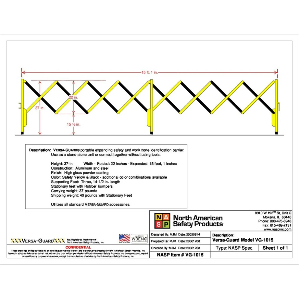 NASP Versa-Guard VG2015 Portable Expandable Barricade - Image 4