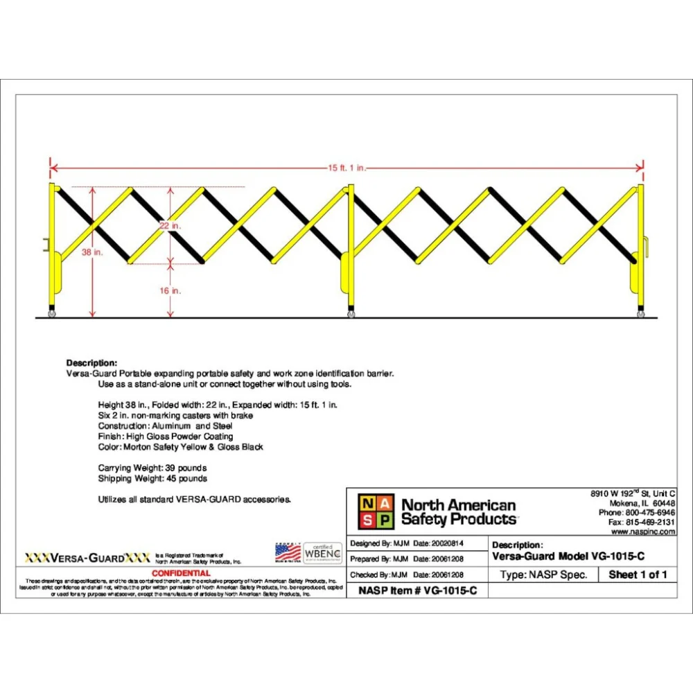 NASP Versa-Guard VG5015 Portable Expandable Barricade - Image 5