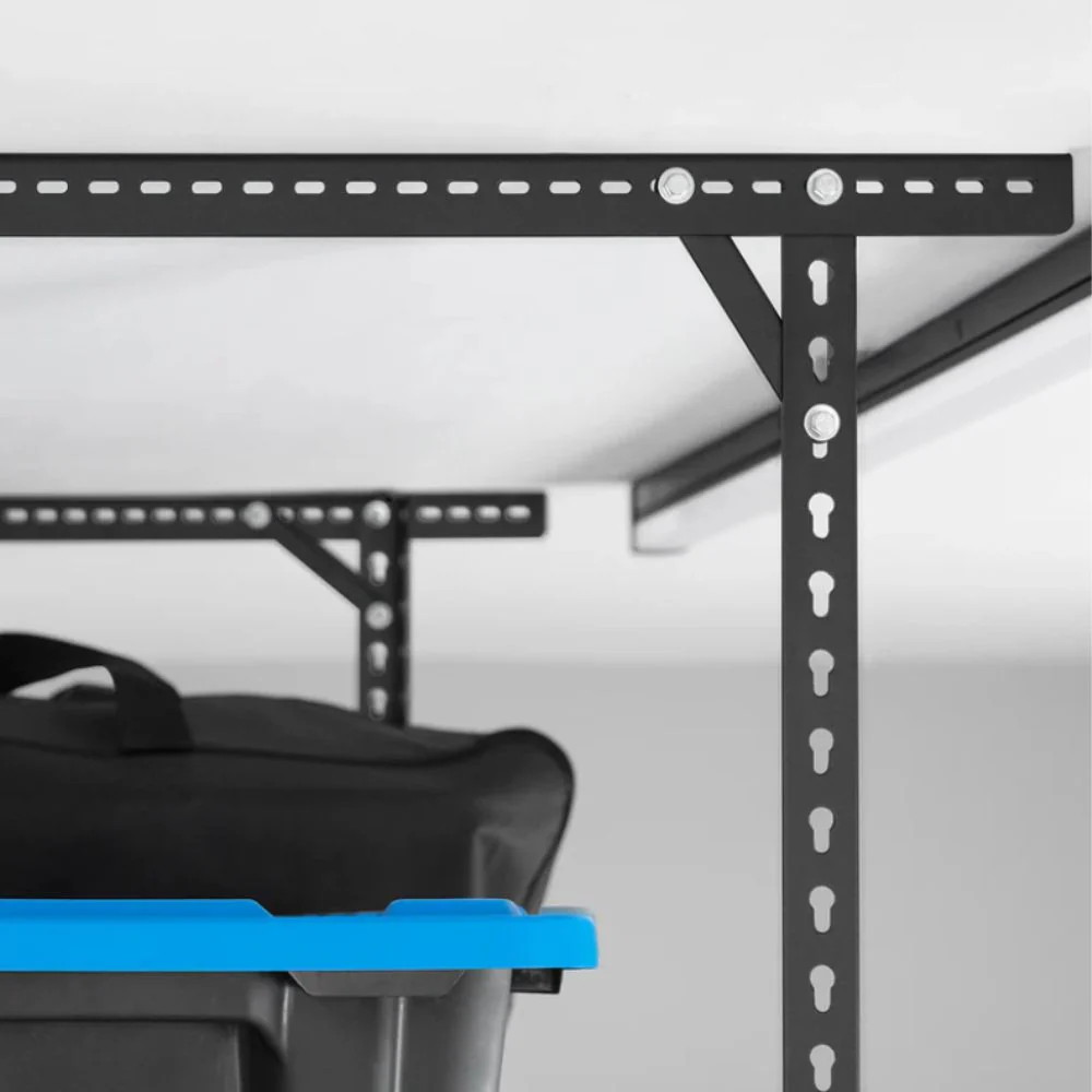 NewAge Products VersaRac Pro 4'x8' Height-Adjustable Overhead Rack - Black | NEW-41200 - Image 6