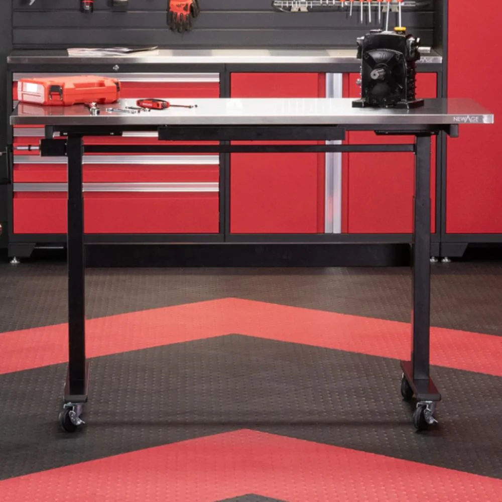 NewAge Products 56" Manual Adjustable Height Worktable with Drawer - Image 8