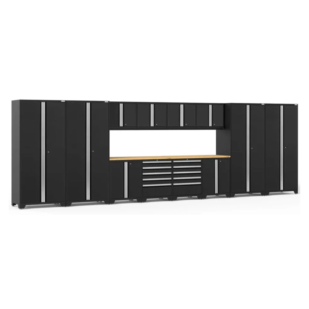 NewAge Products Pro Series 14 Piece Cabinet Set (Black Frame with Black Door)