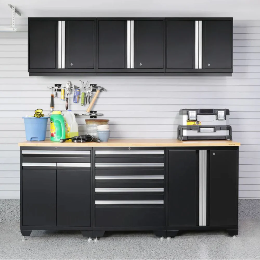 NewAge Products Pro Series 14 Piece Cabinet Set (Black Frame with Black Door) - Image 3