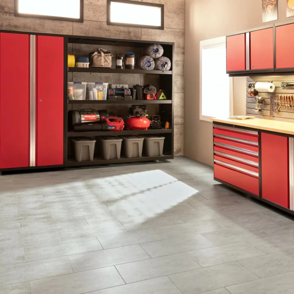 NewAge Products Pro Series 6 Piece Cabinet Set - Black Frame/Red Door - Image 5